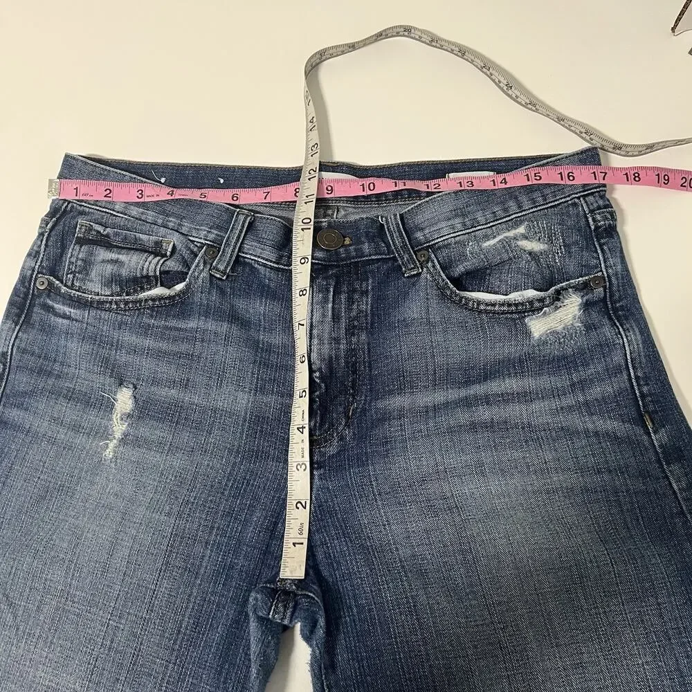 Banana Republic Premium Denim Womens Boyfriend Jeans Size 30 Blue 5 Wide Leg